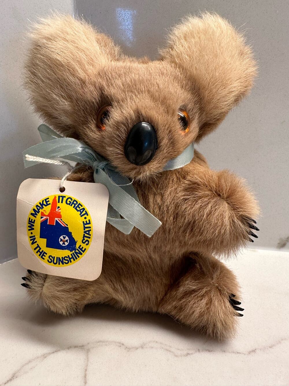 Koala Stuffed Animal with Blue Ribbon Official from Australia The Sunshine State